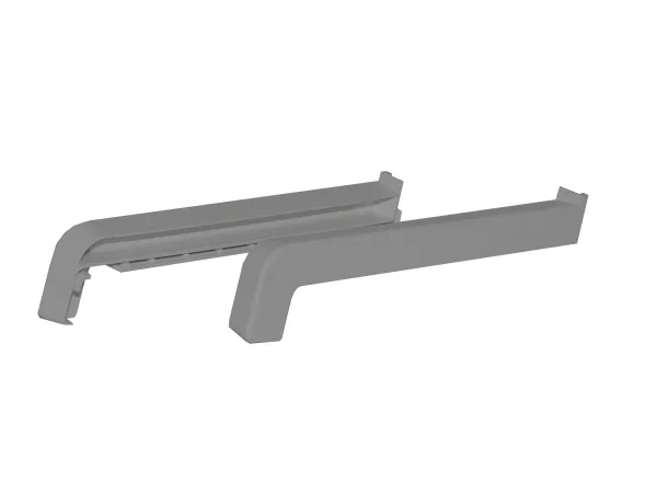 PVC végzáró alumínium párkányhoz – vizorr rész 25mm – szürke RAL 9006 - pár