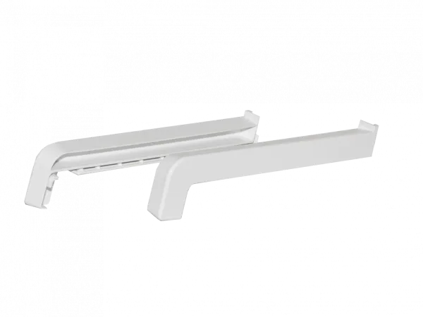 PVC végzáró alumínium párkányhoz – vizorr rész 25mm – fehér RAL 9016 - pár